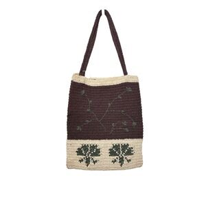 Marilyn‎ Pivnick Handmade Purse Hand Crochet Embroidered Shoulder Bag